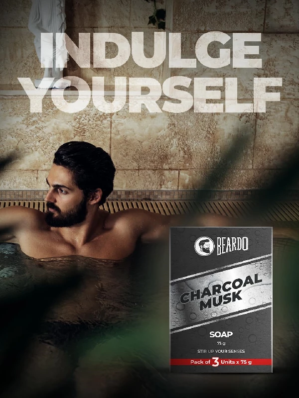 Beardo Activated Charcoal Musk Soap for Men, 75 g-6.webp